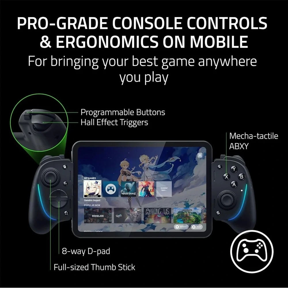 RAZER Kishi Ultra Mobile Gaming Controller for iPhone, iPad, and Android - EUC